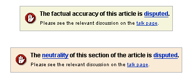 Wikipedia content dispute