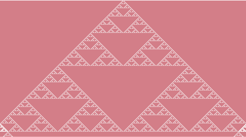 Triangles generated by a cellular automaton